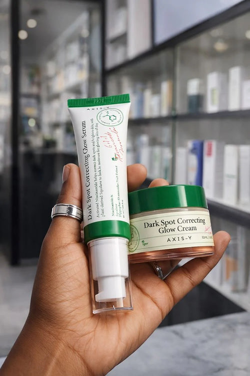 dark spot correcting serum and cream